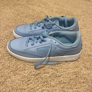 BRAND NEW NEVER WORN! Light sky blue Reebok classic shoes!